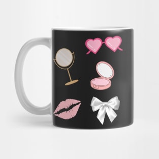 Y2k Coquette Vanity Design Sticker Pack Pink Mug